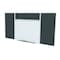 Ghent Combo Whiteboard/Bulletin, Mag Por/Rcycld, Styl E, 4 ft H x 10 ft W, Black SPC410E-ATR-BK - alternate 1